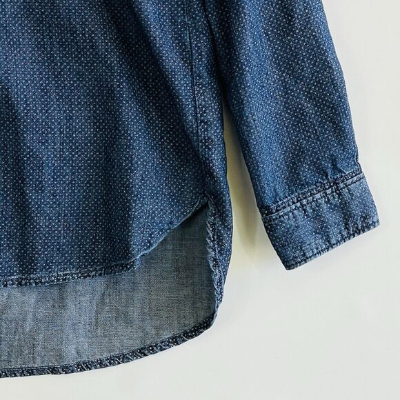 Pilcro & The Letterpress Denim Swiss Dot‎ Button Up Long Sleeve Shirt Womens XS - Picture 5 of 11